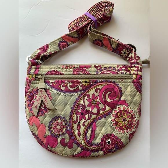 VERA BRADLEY CROSSBODY MINI CREAM/ MULTICOLOR HANDBAG 😍 - Picture 4 of 10